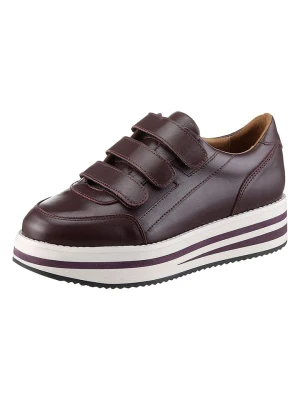 Heine Skórzane sneakersy w kolorze bordowym rozmiar: 41