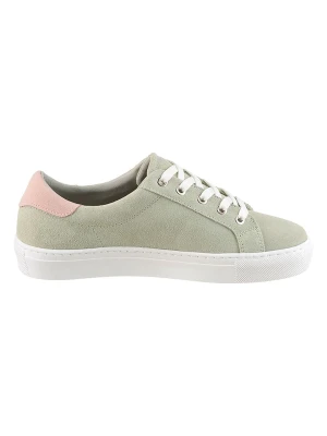 Heine Skórzane sneakersy w kolorze jasnoróżowo-miętowym rozmiar: 42