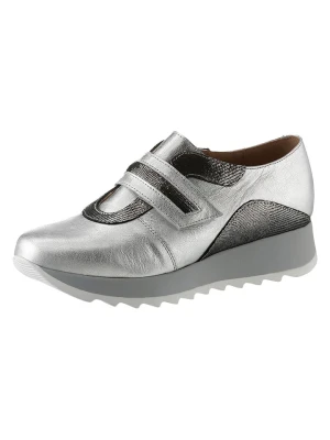 Heine Skórzane sneakersy w kolorze srebrnym rozmiar: 37