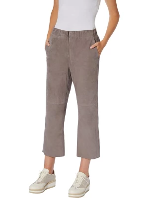 Heine Skórzane spodnie w kolorze szarobrązowym rozmiar: 48