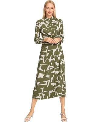 Heine Sukienka w kolorze oliwkowo-białym rozmiar: 44