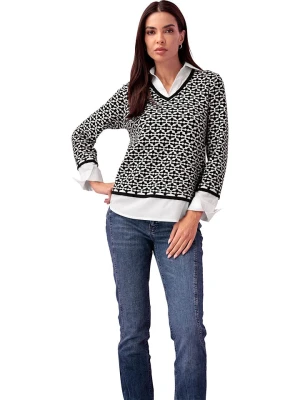 Heine Sweter w kolorze czarno-kremowym rozmiar: 40