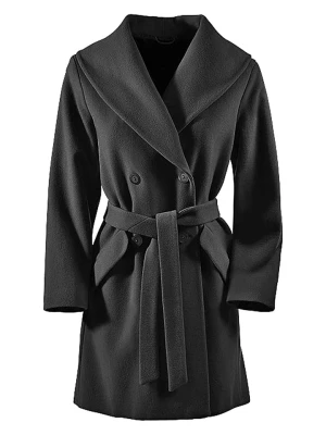 Heine Wełniany płaszcz w kolorze czarnym rozmiar: 34