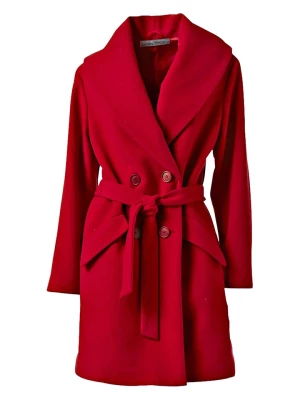 Heine Wełniany płaszcz w kolorze czerwonym rozmiar: 48