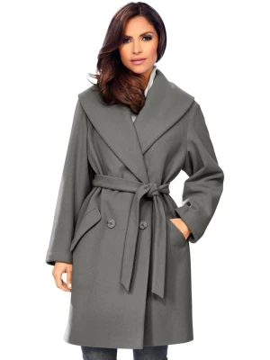 Heine Wełniany płaszcz w kolorze szarym rozmiar: 44