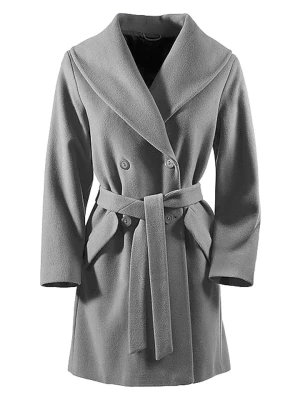 Heine Wełniany płaszcz w kolorze szarym rozmiar: 42