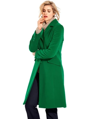 Heine Wełniany płaszcz w kolorze zielonym rozmiar: 38
