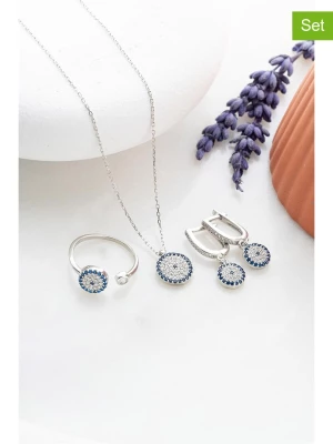 Heliophilia 4-częściowy komplet biżuterii z kryształami rozmiar: onesize