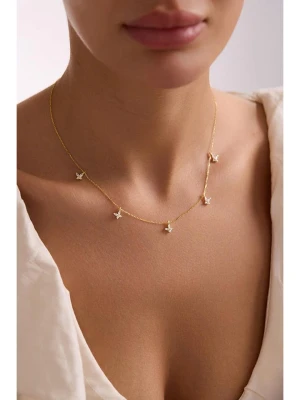 Heliophilia Pozłacany naszyjnik z elementami ozdobnymi - dł. 42 cm rozmiar: onesize