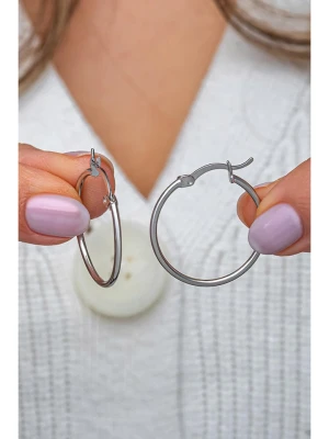 Heliophilia Srebrne kolczyki-kreole rozmiar: onesize