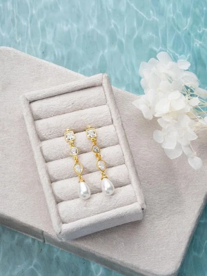 Heliophilia Srebrne kolczyki-wkrętki z cyrkoniami rozmiar: onesize