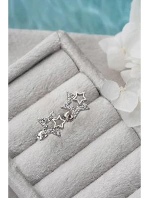 Heliophilia Srebrne kolczyki-wkrętki z cyrkoniami rozmiar: onesize