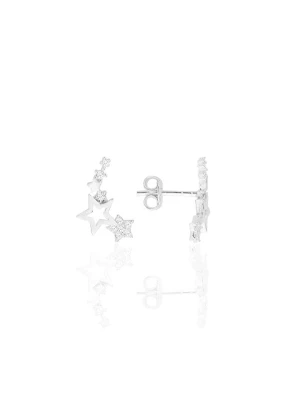 Heliophilia Srebrne kolczyki-wkrętki z cyrkoniami rozmiar: onesize
