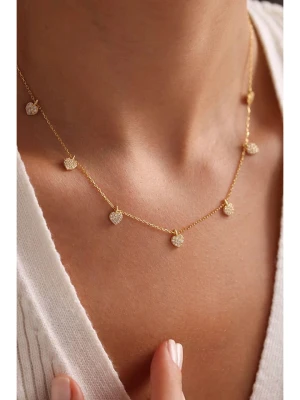 Heliophilia Srebrny naszyjnik z elementami ozdobnymi - dł. 42 cm rozmiar: onesize