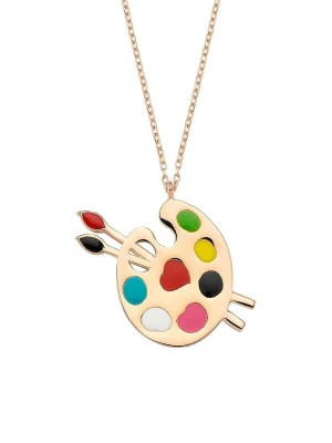 Heliophilia Srebrny naszyjnik z zawieszką - dł. 42 cm rozmiar: onesize