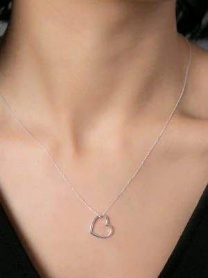 Heliophilia Srebrny naszyjnik z zawieszką - dł. 43 cm rozmiar: onesize