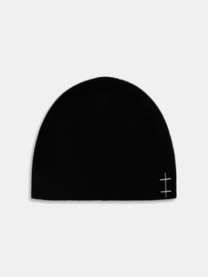 Heliot Emil czapka wełniana kolor czarny AW25_16_107_BLK01_CO