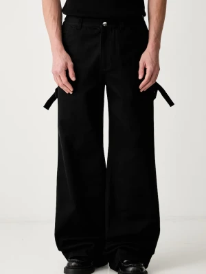 HELIOT EMIL jeansy relaxed fit męskie czarny