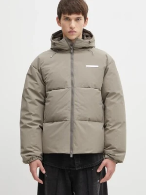 Heliot Emil kurtka puchowa kolor beżowy zimowa AW25_M_02_093_DST19_CO