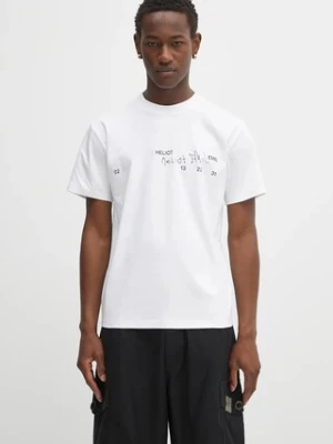 Heliot Emil t-shirt bawełniany męski kolor biały z nadrukiem PREAW25_M_09_141_WHT02