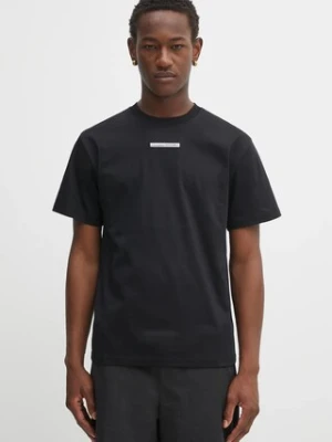 Heliot Emil t-shirt bawełniany męski kolor czarny gładki PREAW25_M_09_139_BLK01