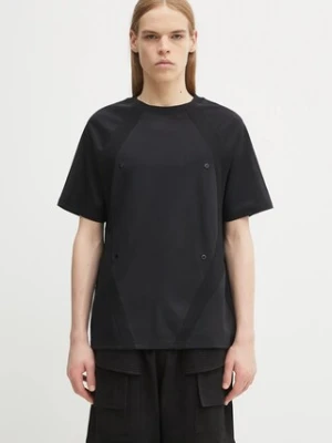 Heliot Emil t-shirt bawełniany męski kolor czarny gładki PREAW25_M_09_140_BLK01