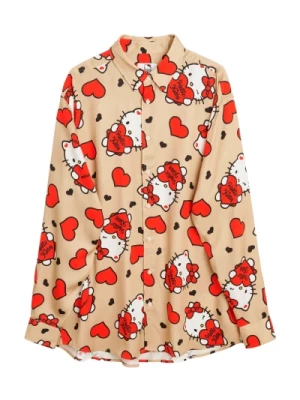 Hello Kitty Heart Print Overshirt Soulland