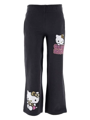 Hello Kitty Spodnie "Hello Kitty" w kolorze antracytowym rozmiar: 140