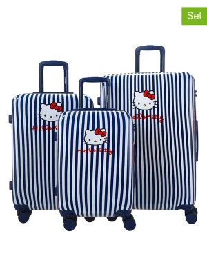 Hello Kitty Walizki (3 szt.) w kolorze biało-granatowym rozmiar: onesize