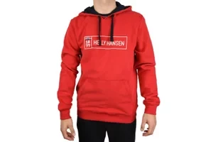 Helly Hansen 1877 Hoodie 53338-111, Męskie, Czerwone, bluzy, bawełna, rozmiar: M