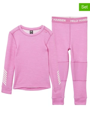Helly Hansen 2-częściowy zestaw bielizny funkcyjnej w kolorze jasnoróżowym rozmiar: 104