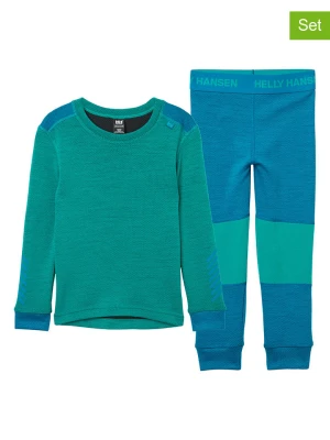 Helly Hansen 2-częściowy zestaw funkcyjny "Lifa" w kolorze zielono-niebieskim rozmiar: 98