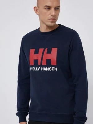 Helly Hansen bluza bawełniana męska kolor granatowy  34000