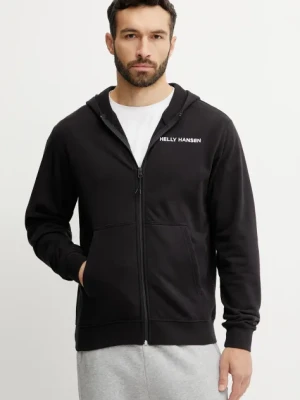 Helly Hansen bluza CORE męska kolor czarny z kapturem z aplikacją 53059