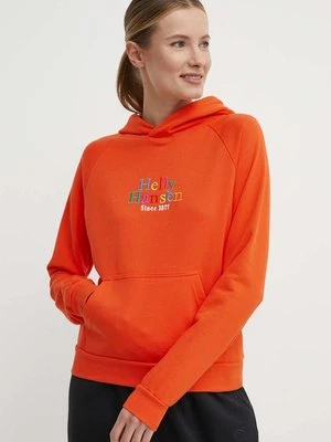 Helly Hansen bluza damska kolor pomarańczowy z kapturem z aplikacją 54239