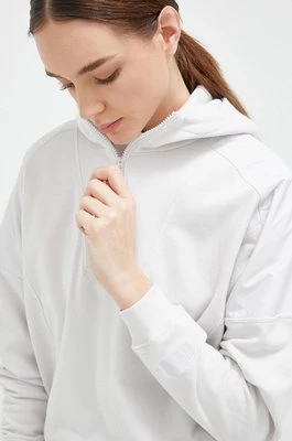 Helly Hansen bluza damska kolor szary z kapturem gładka