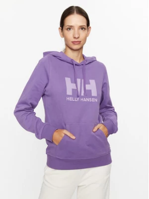 Helly Hansen Bluza Logo 33978 Fioletowy Regular Fit