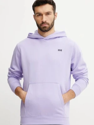 Helly Hansen bluza męska kolor różowy z kapturem z aplikacją