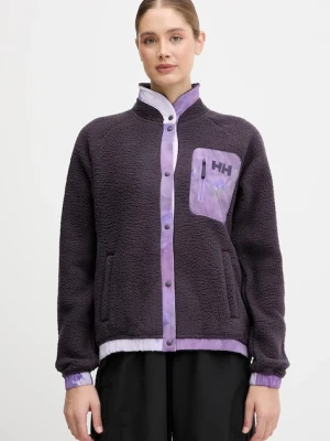 Helly Hansen bluza polarowa IMPERIAL damska kolor fioletowy gładka 63372