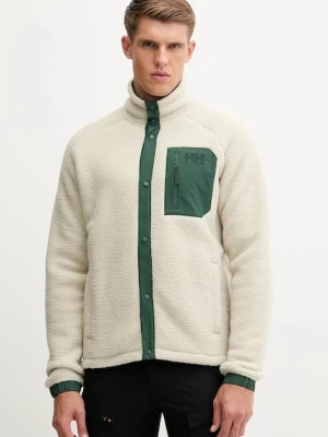 Helly Hansen bluza polarowa PANORAMA męska kolor beżowy gładka 63348