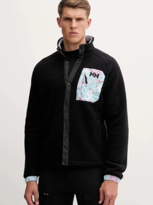 Helly Hansen bluza polarowa PANORAMA męska kolor czarny gładka 63348