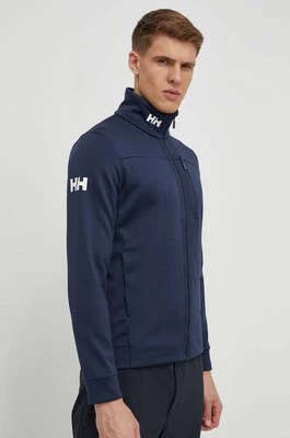 Helly Hansen bluza sportowa Crew Fleece kolor granatowy gładka