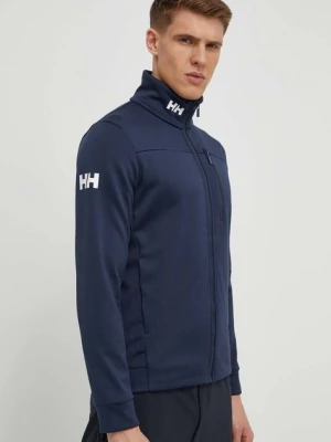 Helly Hansen bluza sportowa Crew Fleece kolor granatowy gładka