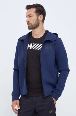 Helly Hansen bluza sportowa Hydropower Ocean 2.0 Hydropower Ocean 2.0 kolor granatowy z kapturem z nadrukiem 34264