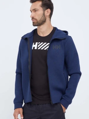 Helly Hansen bluza sportowa Hydropower Ocean 2.0 kolor granatowy z kapturem gładka 34264.