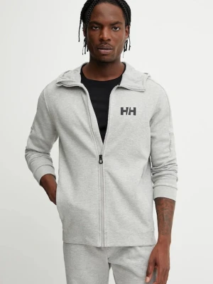 Helly Hansen bluza sportowa TECH SWEAT męska kolor szary z kapturem melanżowa 34498