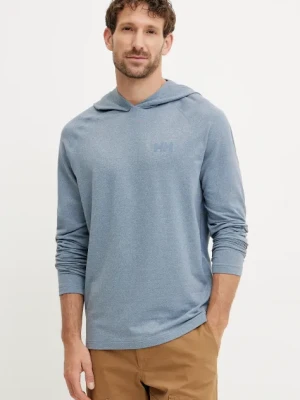 Helly Hansen bluza sportowa Tyri kolor niebieski z kapturem gładka 63399