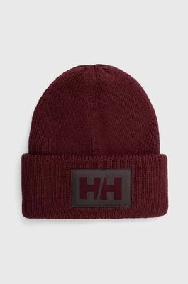 Helly Hansen czapka HH BOX BEANIE kolor brązowy z grubej dzianiny 53648