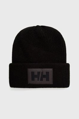 Helly Hansen Czapka HH BOX BEANIE kolor czarny z grubej dzianiny 53648