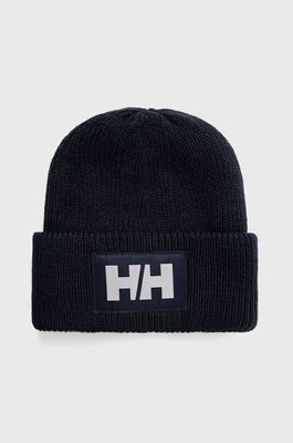 Helly Hansen Czapka HH BOX BEANIE kolor granatowy z grubej dzianiny 53648